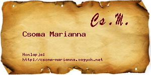 Csoma Marianna névjegykártya