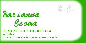 marianna csoma business card
